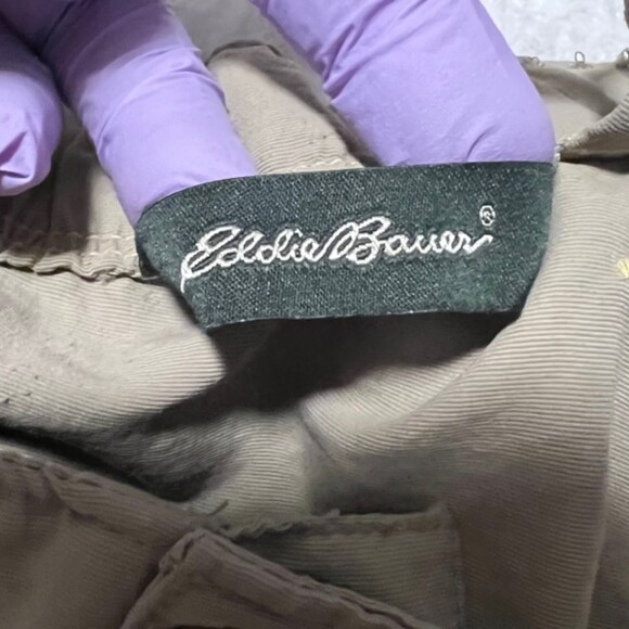 Eddie Bauer Mens Khaki Nylon Belted Convertible Sport Hiking Outdoor Pants Sz 34 - Picture 8 of 12